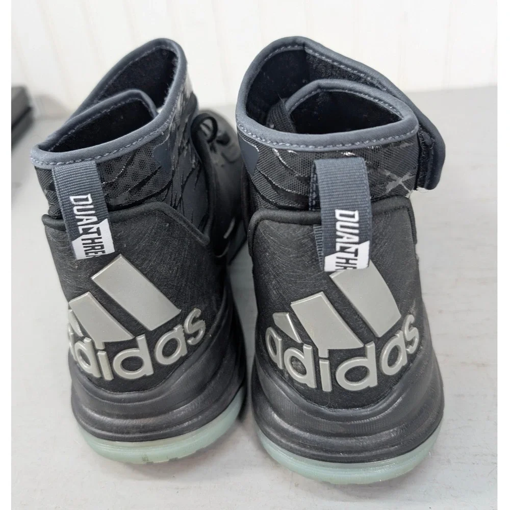 Adidas Dual Threat Techfit Basketball Shoes Men's 11 Black Adiprene+‎ High Top